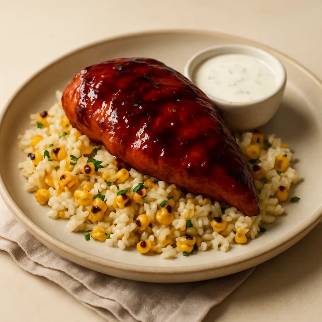 BBQ Chicken with Corn Rice