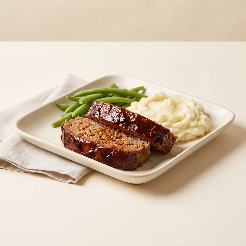 BBQ Meatloaf with Mash