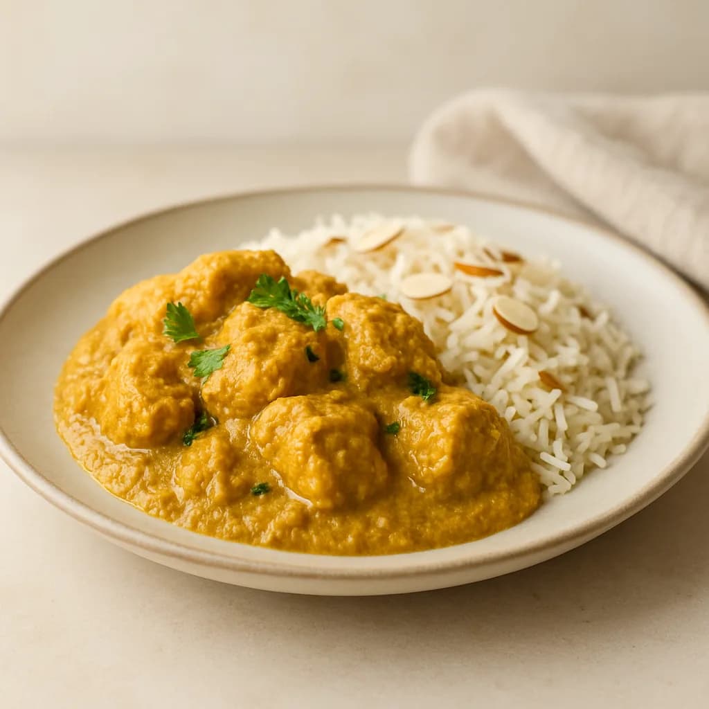Chicken Korma with Almond Rice