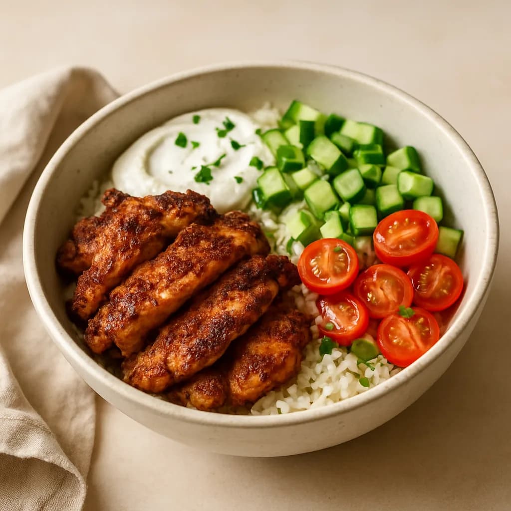 Chicken Shawarma Bowls with Garlic Yogurt