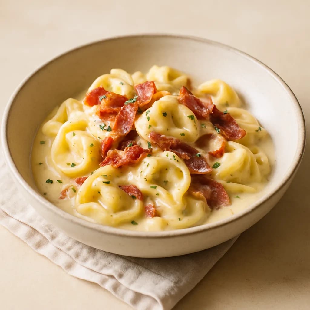 Creamy Bacon Tortelloni