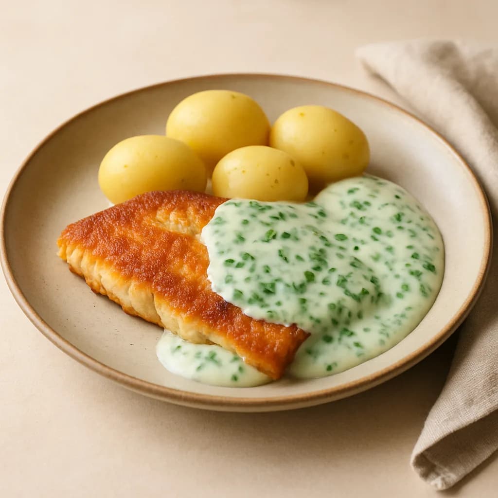 Pan-Fried Fish with Parsley Sauce