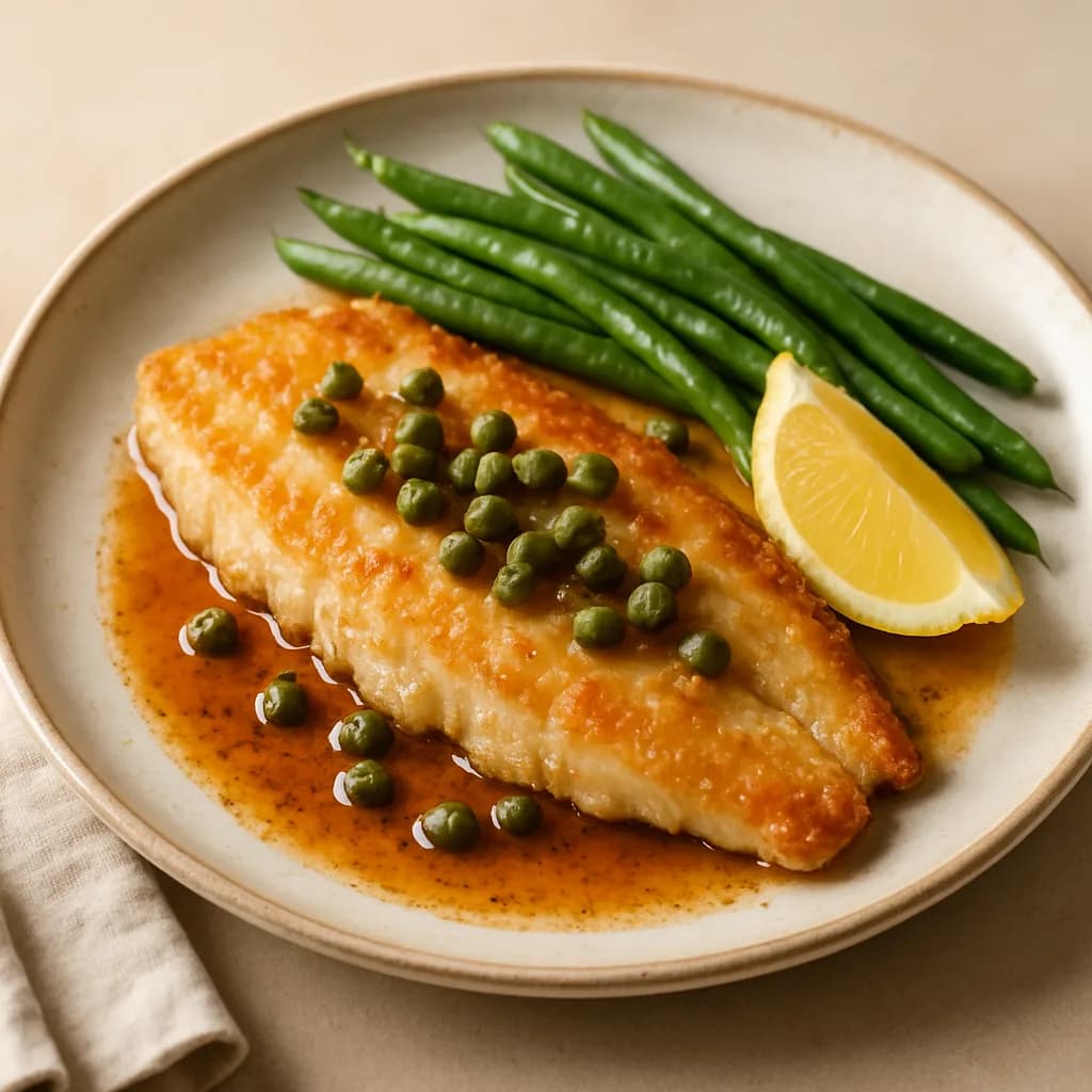 Haddock Meunière with Green Beans