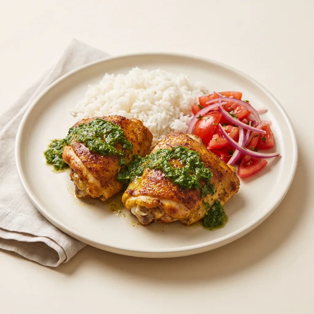 Peruansk kylling med grøn sauce