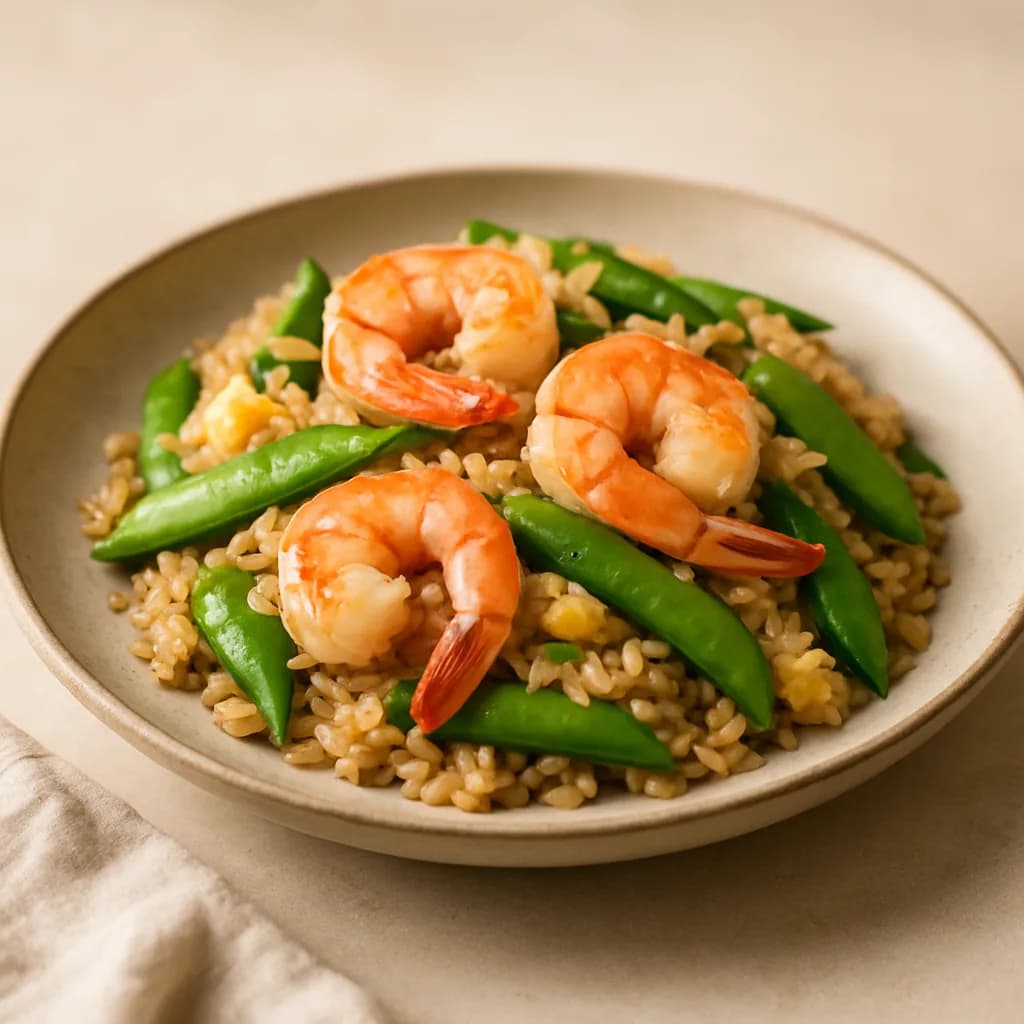 Shrimp and Snap Pea Fried Rice