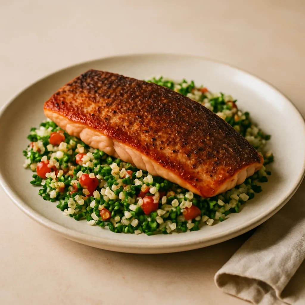 Spiced Trout with Tabbouleh