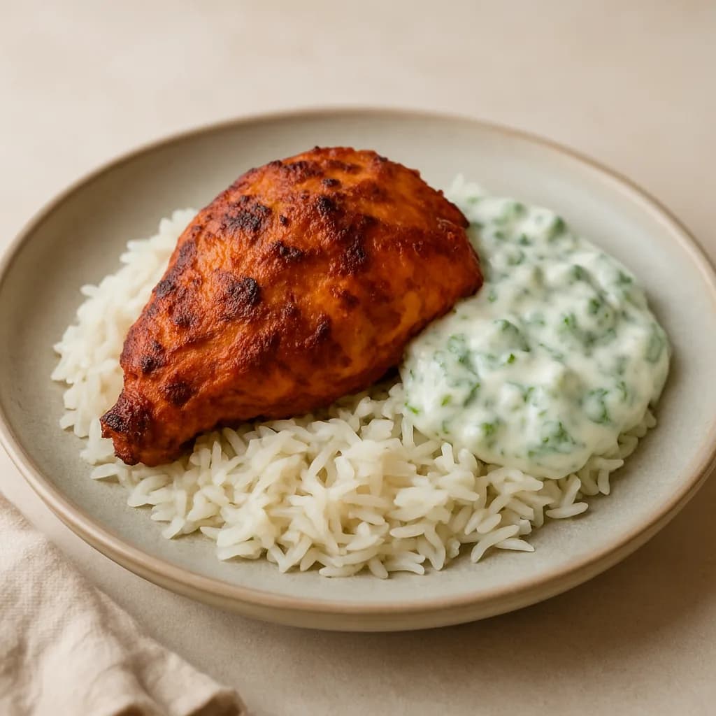 Tandoori-Style Chicken with Cucumber Raita
