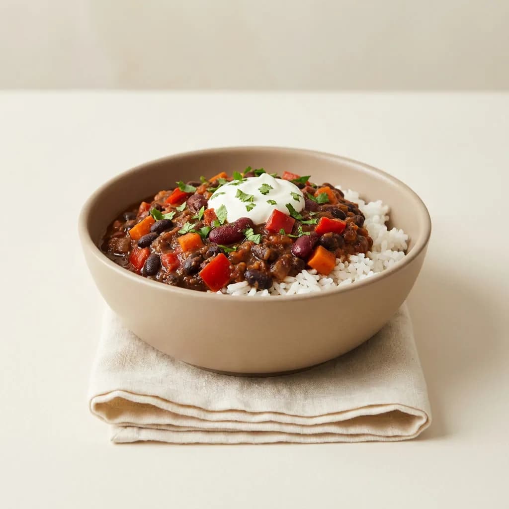 Vegetarisk chili med bønner